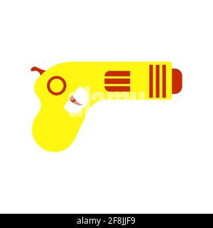 Pistola futuristica vettore illustrazione arma laser. Fantascienza futuristico gioco pistola blaster. Pistola pistola aliena icona futuro militare. Raggio spaziale Bla Illustrazione Vettoriale