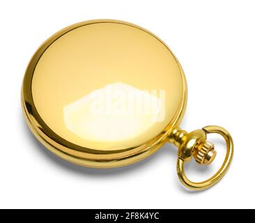 Orologio tascabile in oro antico con ritaglio della copertina. Foto Stock