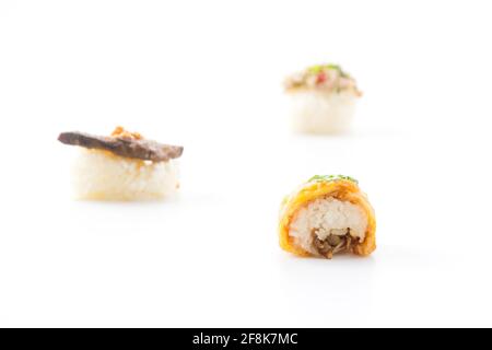 omelette sushi roll - cibo di fusione Foto Stock