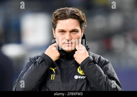 Dortmund, Germania. 14 Apr 2021. Calcio: Champions League, round di knockout, quarti di finale, seconda tappa, Borussia Dortmund - Manchester City al Signal Iduna Park. Dortmund allenatore Edin Terzic prima della partita. Credit: Martin Meissner/AP-Pool/dpa/Alamy Live News Foto Stock