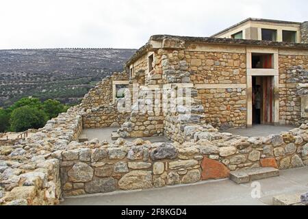 Il Palazzo di Cnosso su Creta, Grecia Foto Stock