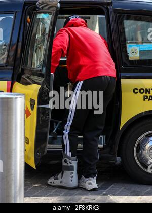 Londra, Regno Unito. 14 Apr 2021. Roman Kemp ha visto partire dal suo show FM Capital presso i Global radio Studios di Londra. (Foto di Brett Cove/SOPA Images/Sipa USA) Credit: Sipa USA/Alamy Live News Foto Stock