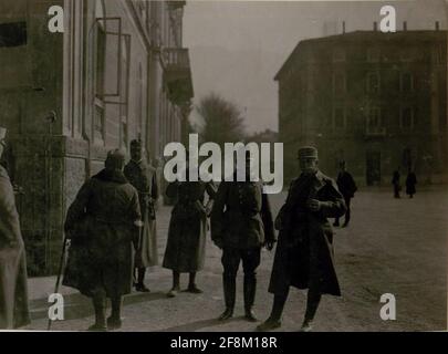 Visita alla sua eccellenza Feldmarschall Hötzendorf al 10° comando Armee. Foto Stock