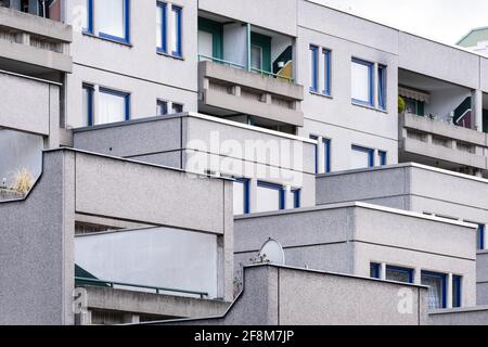 Schöneberger Terrassen, Berlino, alloggi sociali 1970 Foto Stock