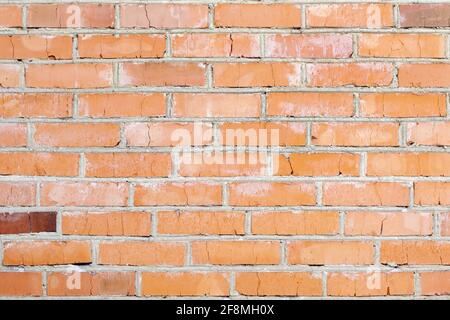 Vecchio sfondo rosso senza giunture muratura Foto Stock