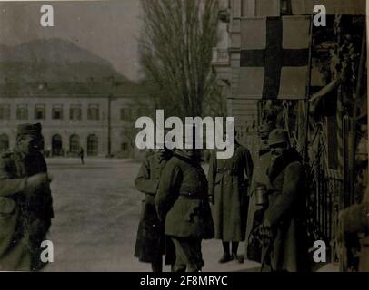 Visita alla sua eccellenza Feldmarschall Hötzendorf al 10° comando Armee. Foto Stock