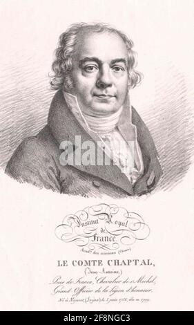 Chaptal, Jean-Antoine-Claude Comte. Foto Stock