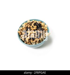 Texture di bruciato sfondo popcorn Foto stock - Alamy