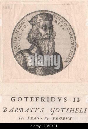 Gottfried [III.], il Bearded, Conte di Verdun, Duca di Oberlothringen. Foto Stock