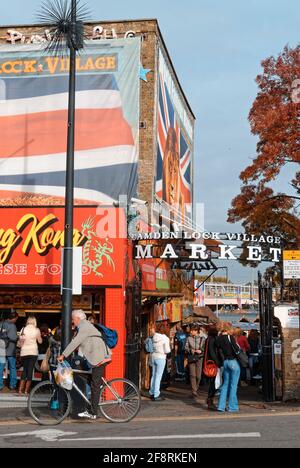 Camden Lock Village Market, Camden Town, Londra, Inghilterra Foto Stock
