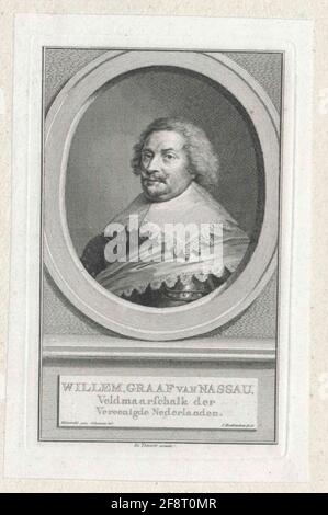Wilhelm, Conte di Nassau-Siegen Stecher: Houbraken, Jacobus cassetto: Schouman, Aertverleger: Tirion, Isaacadation: 1725/1780 Foto Stock