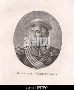 Kutusow Smolensky, Mikhail Ilarinovich Golenischchchchew Prince. Foto Stock