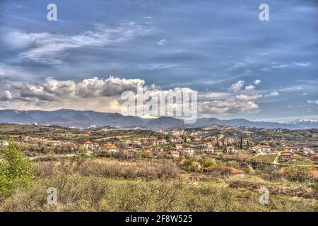 Melnik, Bulgaria, immagine HDR Foto Stock