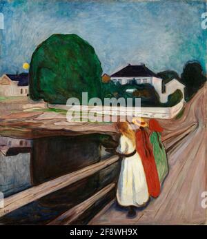 Edvard Munch - le ragazze sul ponte - 1899 Foto Stock