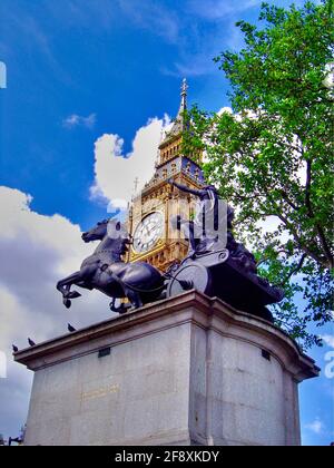 Statua di Boudicca Foto Stock