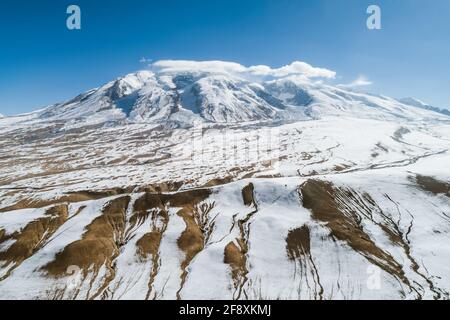 Fotografia aerea dello scenario naturale di Muztagh ATA Foto Stock