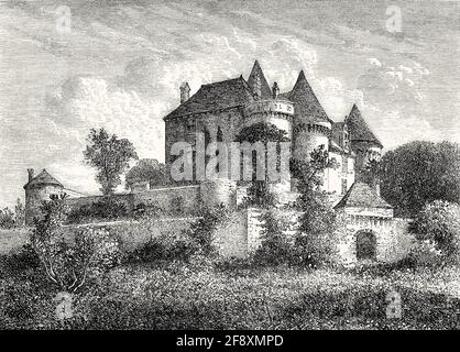 Il Château de Fénelon, Dordogna, Nouvelle-Aquitaine, Francia, 19 ° secolo Foto Stock