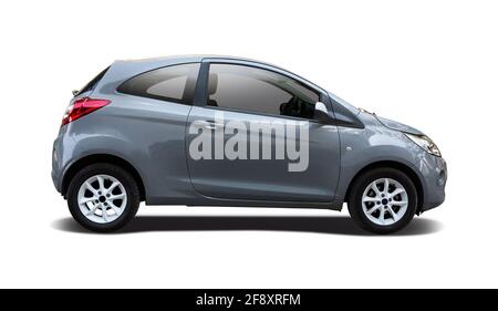 Ford ka sport hatchback vista laterale auto isolato su bianco sfondo Foto Stock