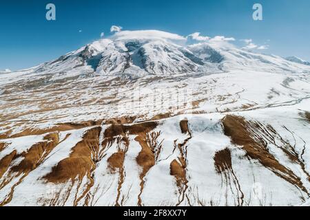 Fotografia aerea dello scenario naturale di Muztagh ATA Foto Stock