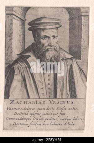 Ursinus, editore di Zacharia: Hondius, Hendrik (1) Stecher: Vries, Simon Wynhoutsz. Foto Stock