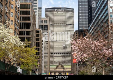 MetLife Building Facade, 200 Park Avenue, New York Foto Stock