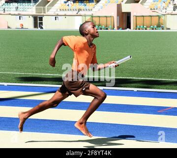 Barbados Scuola primaria Concorso atletico Foto Stock