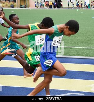 Barbados Scuola primaria Concorso atletico Foto Stock