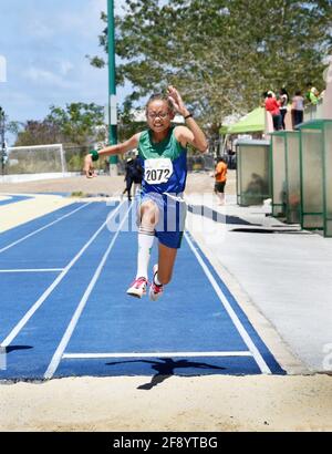 Barbados Scuola primaria Concorso atletico Foto Stock