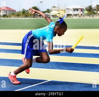 Barbados Scuola primaria Concorso atletico Foto Stock