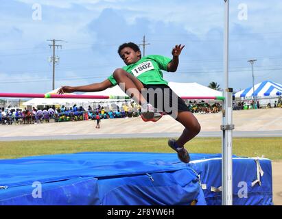 Barbados Scuola primaria Concorso atletico Foto Stock