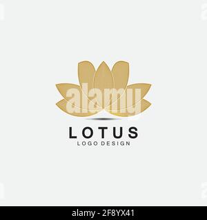 Vector lotus fiori design per spa, lezioni di yoga, hotel e resort Illustrazione Vettoriale