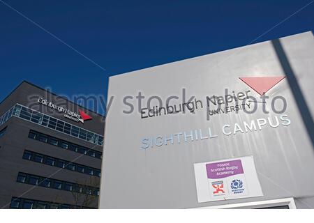 Università di Edimburgo Napier, campus di Sighthill, Edimburgo, Scozia Foto Stock