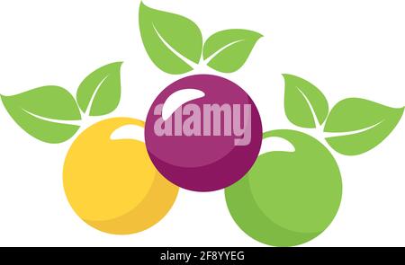 Icona colorata di frutta estiva Illustrazione Vettoriale