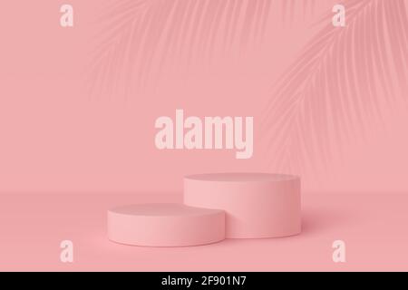 podio 3d per la presentazione del prodotto. Illustrazione Vettoriale