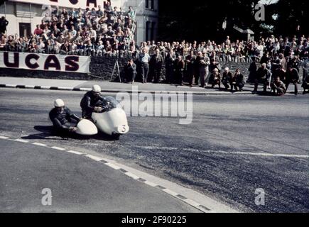 Moto e sidecar racing 1958/59 parte II, Brands Hatch Circuit, circuito automobilistico, il paddock Brands Foto Stock