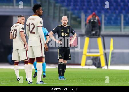 ROMA, ITALIA - APRILE 15: Davy Klaassen di Ajax durante la finale del quartiere UEFA Europa League: Seconda tappa tra ROMA E Ajax allo Stadio Olimpico o Foto Stock