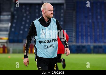 ROMA, ITALIA - APRILE 15: Davy Klaassen di Ajax durante la finale del quartiere UEFA Europa League: Seconda tappa tra ROMA E Ajax allo Stadio Olimpico o Foto Stock