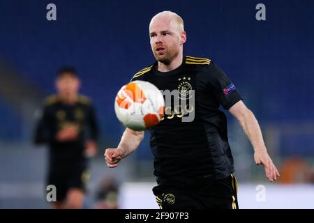 ROMA, ITALIA - APRILE 15: Davy Klaassen di Ajax durante la finale del quartiere UEFA Europa League: Seconda tappa tra ROMA E Ajax allo Stadio Olimpico o Foto Stock