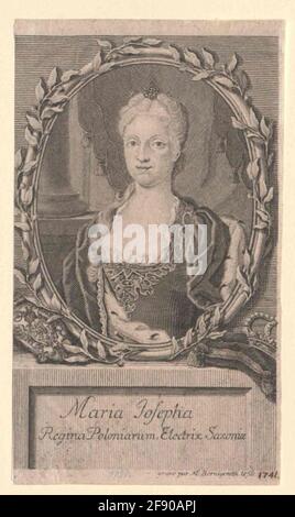 Marie Josefa, Archdukez in Austria Stecher: Bernigeroth, Johann Martin Foto Stock