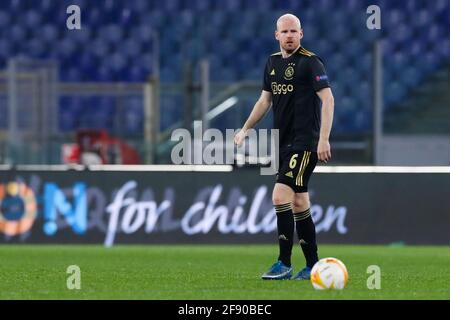 ROMA, ITALIA - APRILE 15: Davy Klaassen di Ajax durante la finale del quartiere UEFA Europa League: Seconda tappa tra ROMA E Ajax allo Stadio Olimpico o Foto Stock