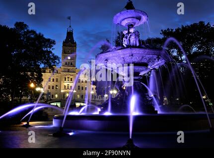 Tourny fontana nella città di Quebec Canada Foto Stock