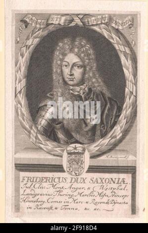 Federico II, Duca di Sachsen-Gotha Stecher: Bernigeroth, MartiDatting: 1701 / 1732Genesi attiva: Lipsia Foto Stock