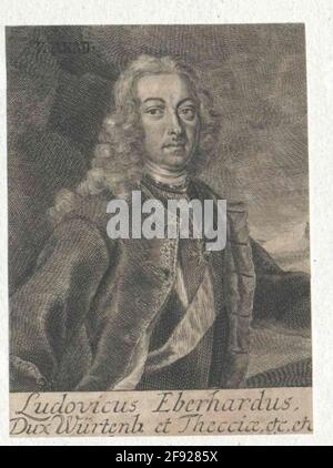 Eberhard IV. Ludwig, Duca di Württemberg Stecher: Bernigeroth, MartiDatting: 1712/1733 Foto Stock