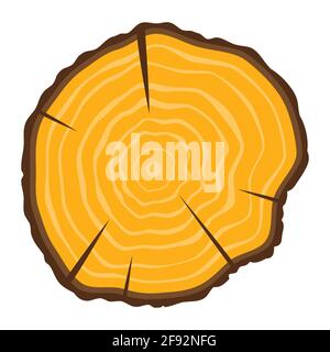 Icona anelli di crescita albero Illustrazione Vettoriale