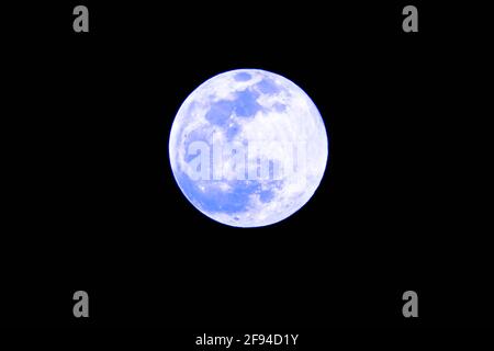 Orlando, Florida . Luna Big Lightblue nella notte buia Foto Stock