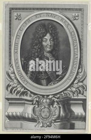 Ludovico XIV., Re di Francia Stampa di Pierre Lepautre Foto Stock