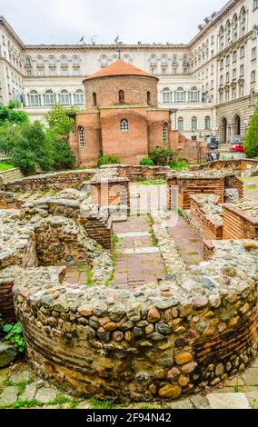 Vista del saino george rotunda a Sofia, Bulgaria. Foto Stock