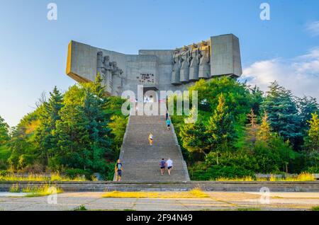 Monumento dell'amicizia sovietica bulgara a Varna, Bulgaria Foto Stock