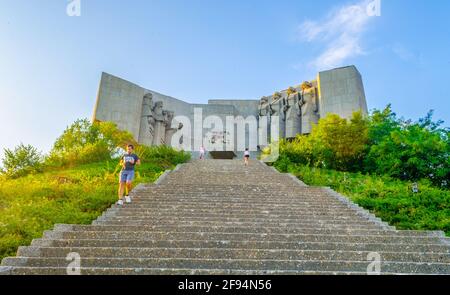 Monumento dell'amicizia sovietica bulgara a Varna, Bulgaria Foto Stock