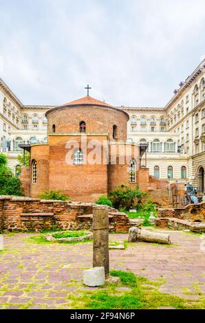 Vista del saino george rotunda a Sofia, Bulgaria. Foto Stock